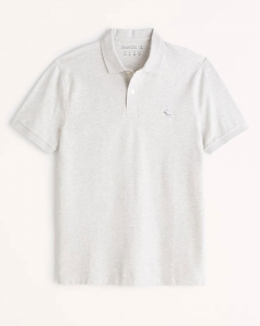 Polo Abercrombie màu xám nhạt