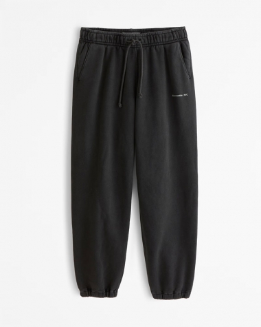 Jogger nỉ AJogger nỉ Abercrombie Essential đen waxbercrombie Essential họa tiết