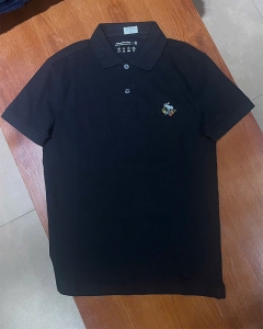 Polo Abercrombie đen logo hoa