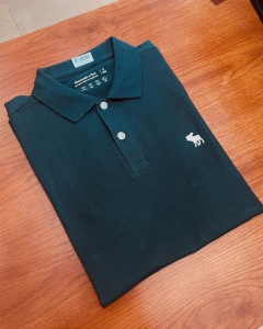 Polo Abercrombie xanh rêu đậm