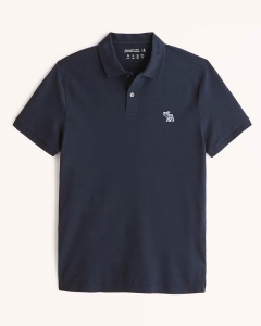 Polo Abercrombie xanh đen Logo 3D