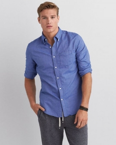 Sơ mi American Eagle Heather Blue